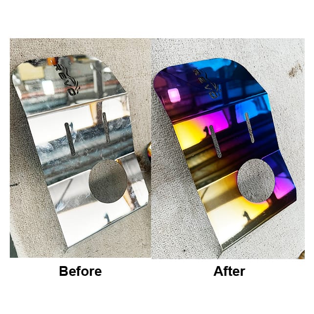 Enhance the look of motorcycle parts with PVD Titanium Blue Coating