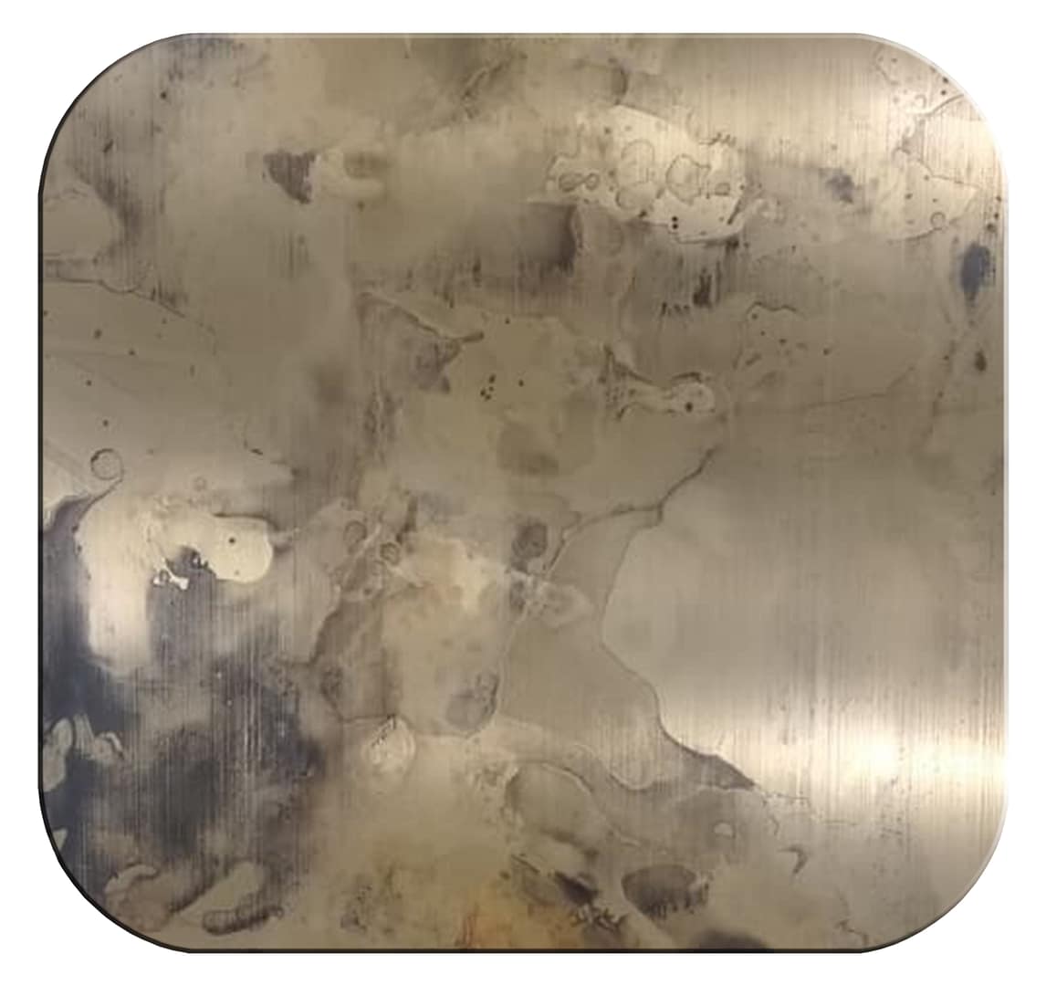 Burnt Finish Stainless Steel Surface (plate)