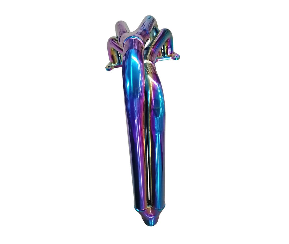 Automotive accessories coated in pvd titanium rainbow