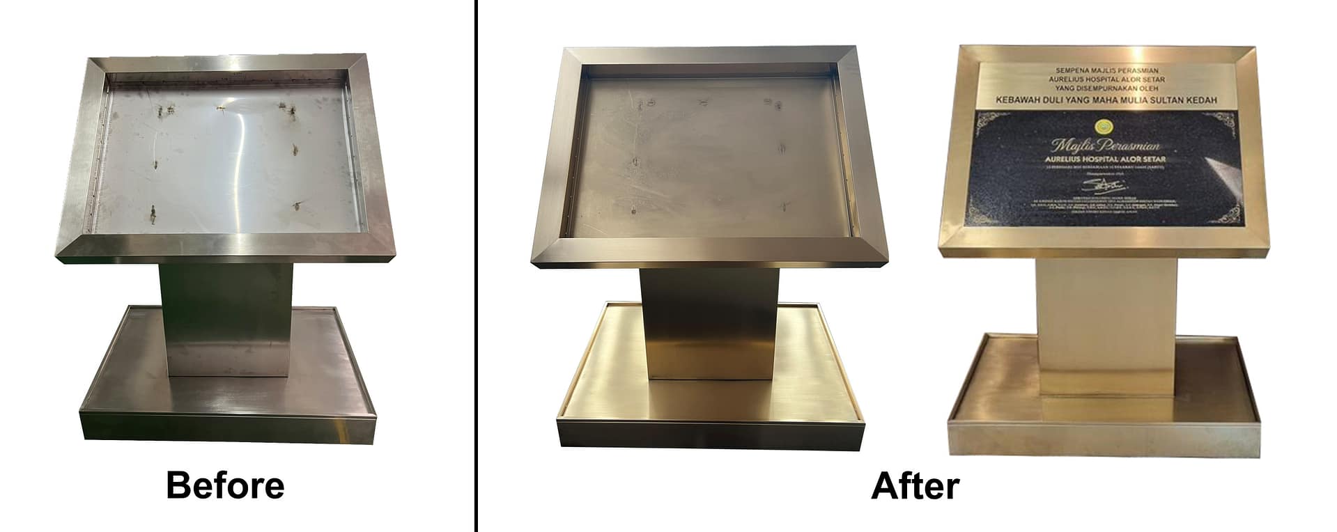 A premium masterpiece with our PVD Titanium Gold Coating