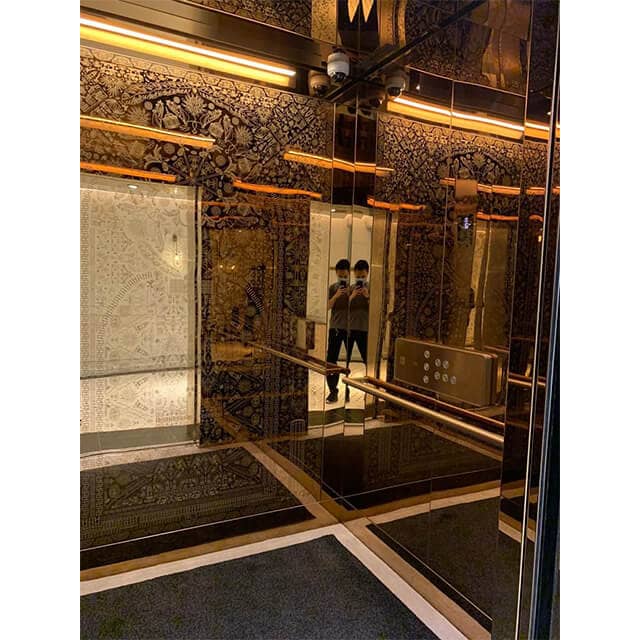Interior and Exterior decoration in pvd gold color