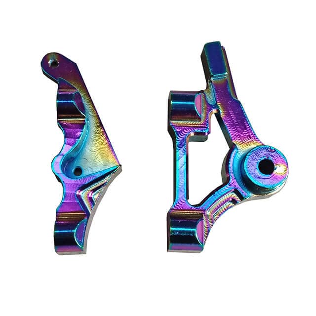Automotive accessories coated in rainbow color
