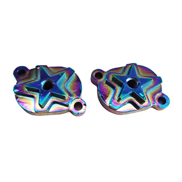 Automotive accessories coated in rainbow color
