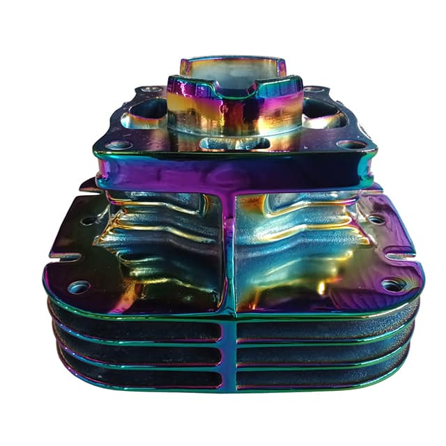 Automotive accessories coated in pvd rainbow coating