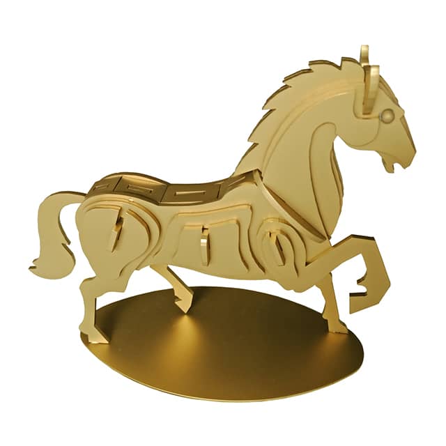 Statue in gold color.