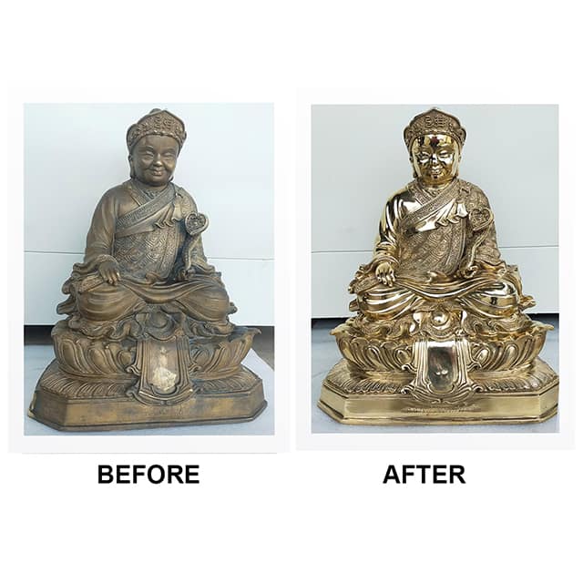 Polishing service for statue