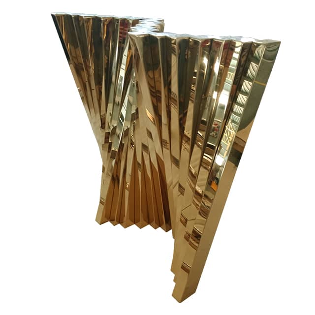 Furniture coated in PVD Titanium Gold