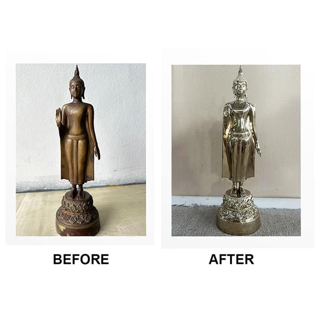 Polishing service for statue