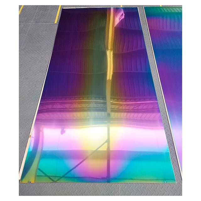 Stainless steel plate in pvd titanium rainbow coating
