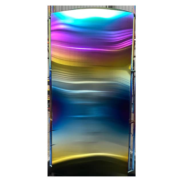Stainless steel plate in pvd titanium rainbow coating