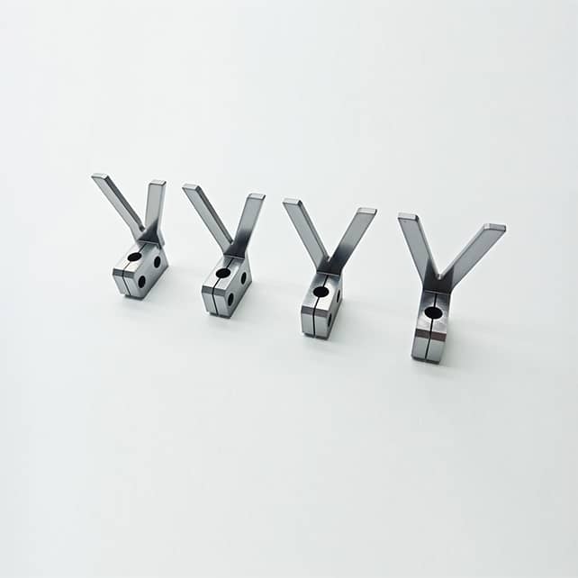 Titanium carbo nitride coated on custom hard tools.