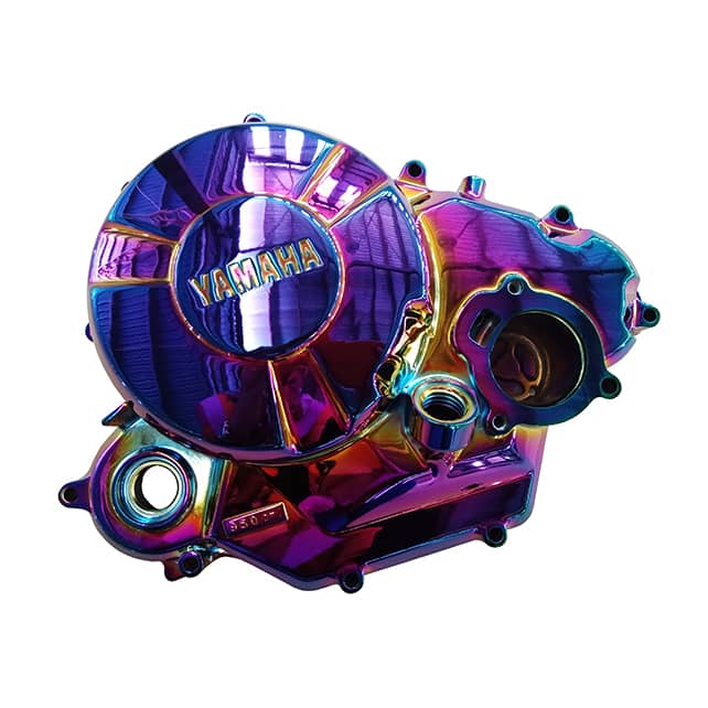 Motorcycle parts in PVD Titanium Rainbow coating