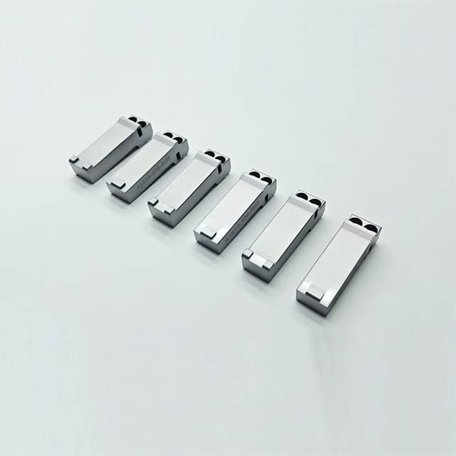 Titanium carbo nitride coated on custom hard tools.
