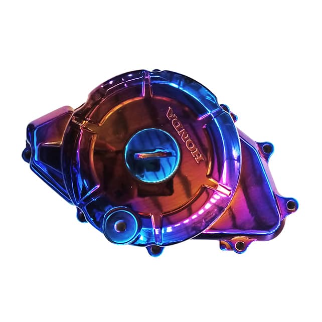 Motorcycle parts in PVD Titanium Rainbow coating