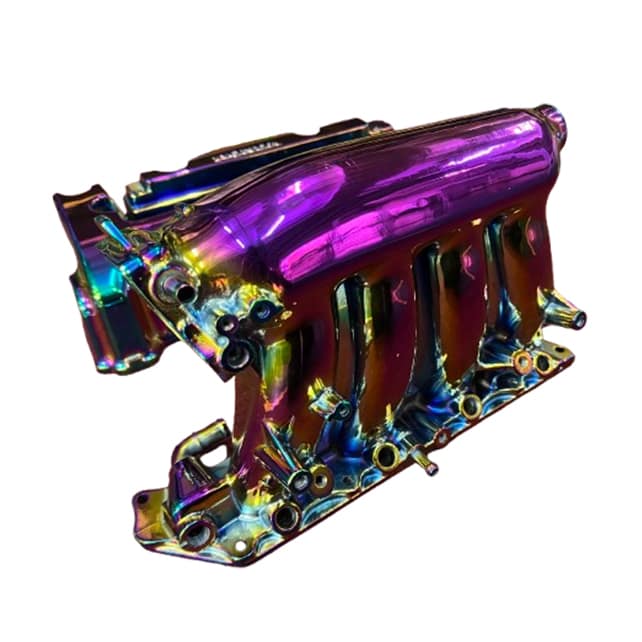 Automotive accessories coated in rainbow color