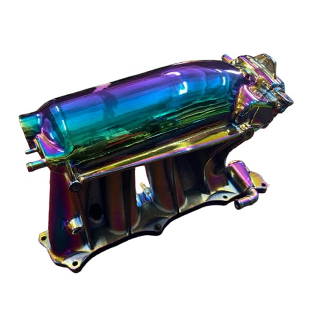 Automotive accessories coated in rainbow color