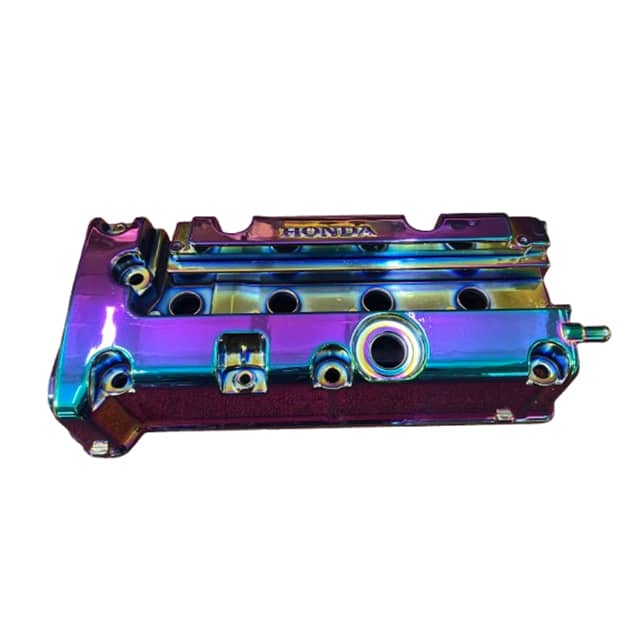 Automotive accessories coated in rainbow color