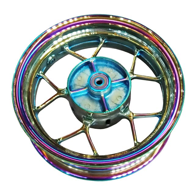 Rims stand out with professional PVD Titanium Rainbow Coating