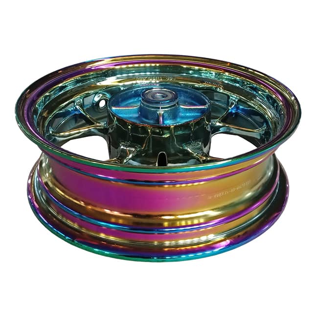 Rims stand out with professional PVD Titanium Rainbow Coating