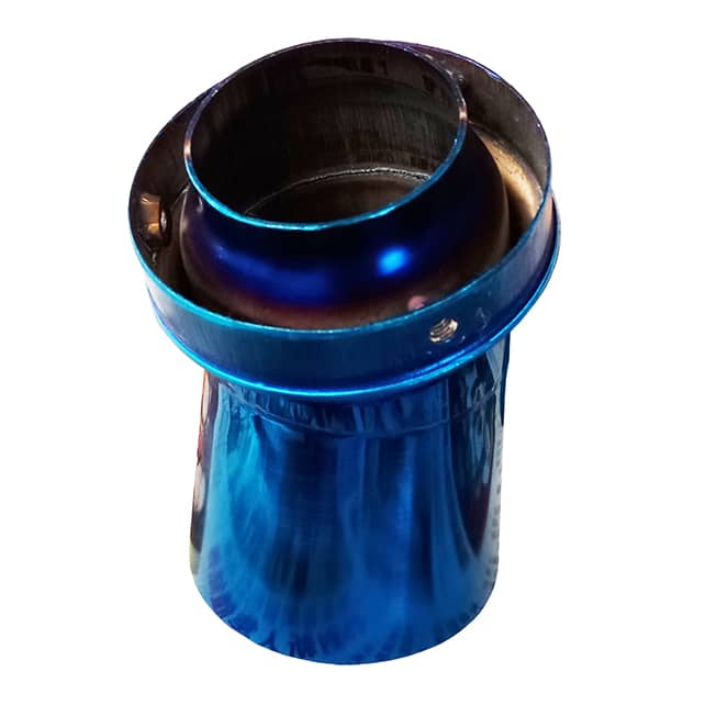Exhaust pipe coated in PVD Titanium Blue Coating