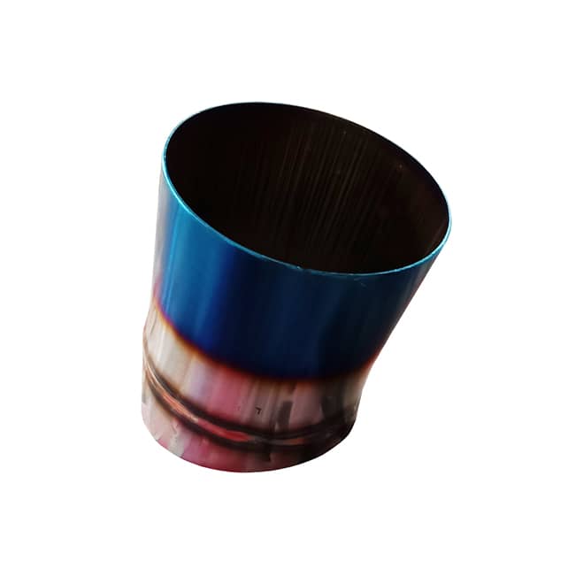 Exhaust pipe coated in PVD Titanium Blue Coating
