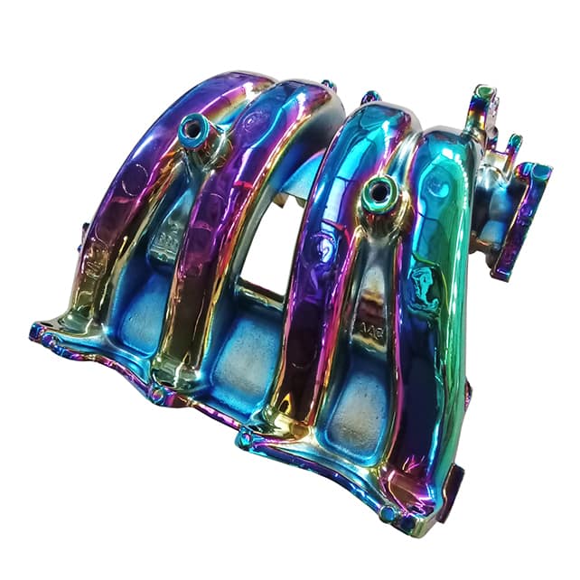 Automotive parts coated in PVD Titanium Rainbow