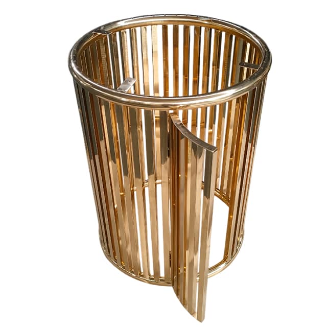 Basket coated in PVD Titanium Coating