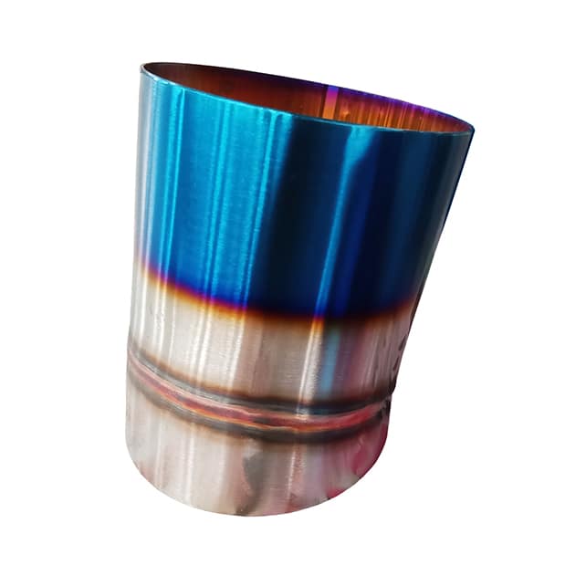 Motorcycle or car exhaust stand out with our PVD Titanium Blue Coating