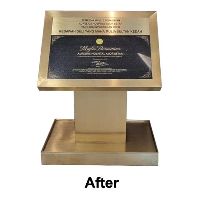 A premium masterpiece with our PVD Titanium Gold Coating