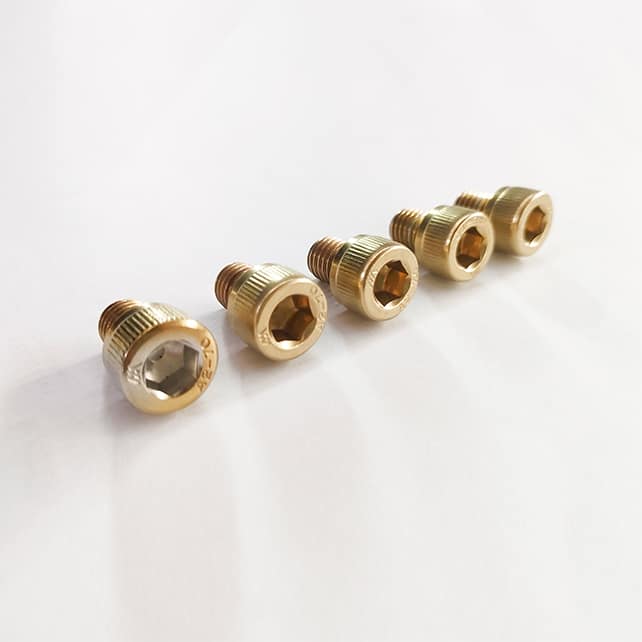Professional PVD Titanium Gold Coating Service for Nut and Screw