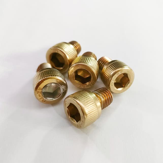 Professional PVD Titanium Gold Coating Service for Nut and Screw