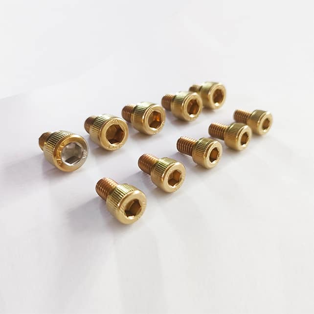 Professional PVD Titanium Gold Coating Service for Nut and Screw