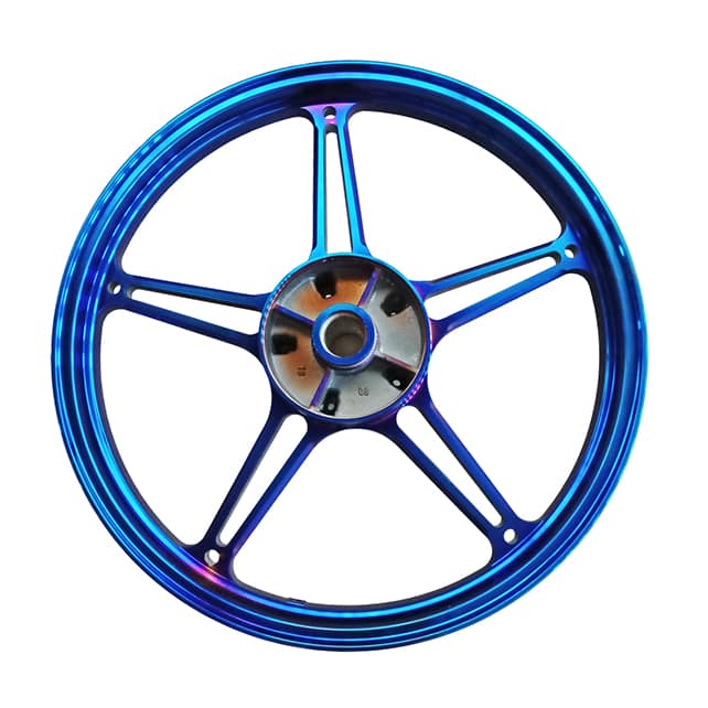 Motor accessories coated in PVD Titanium Blue Coating