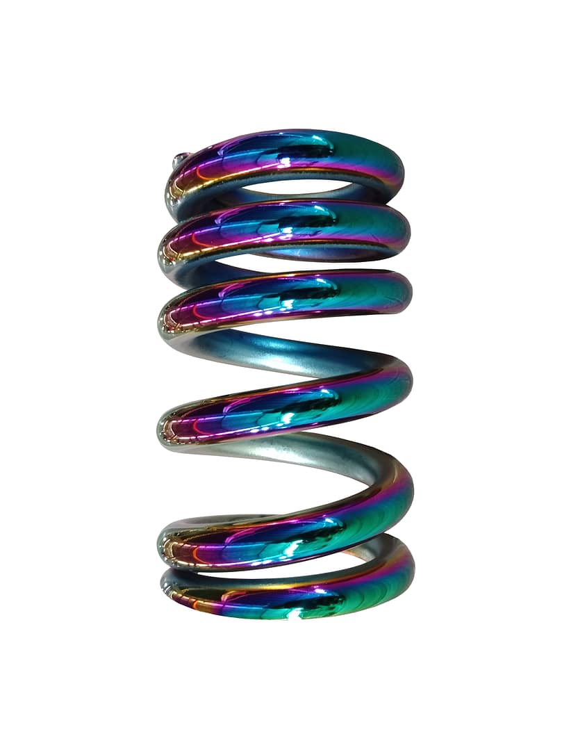 Exhaust coated in PVD Titanium Rainbow Coating